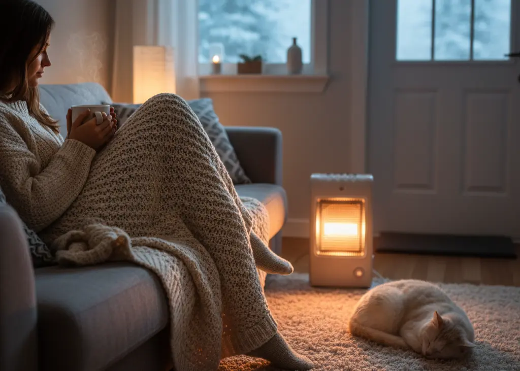 how to keep yourself warm in a cold room