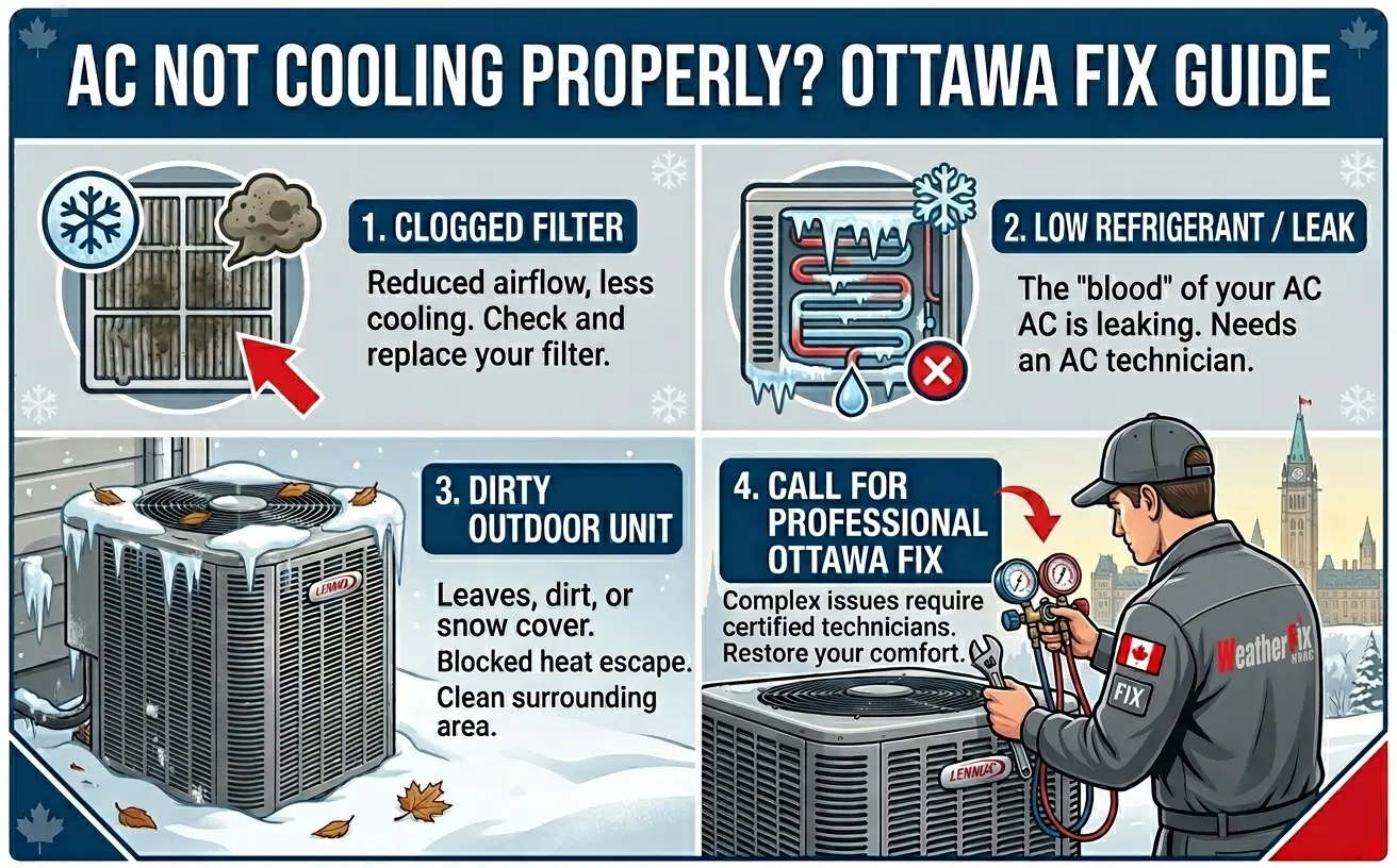 ac not cooling properly ottawa fix
