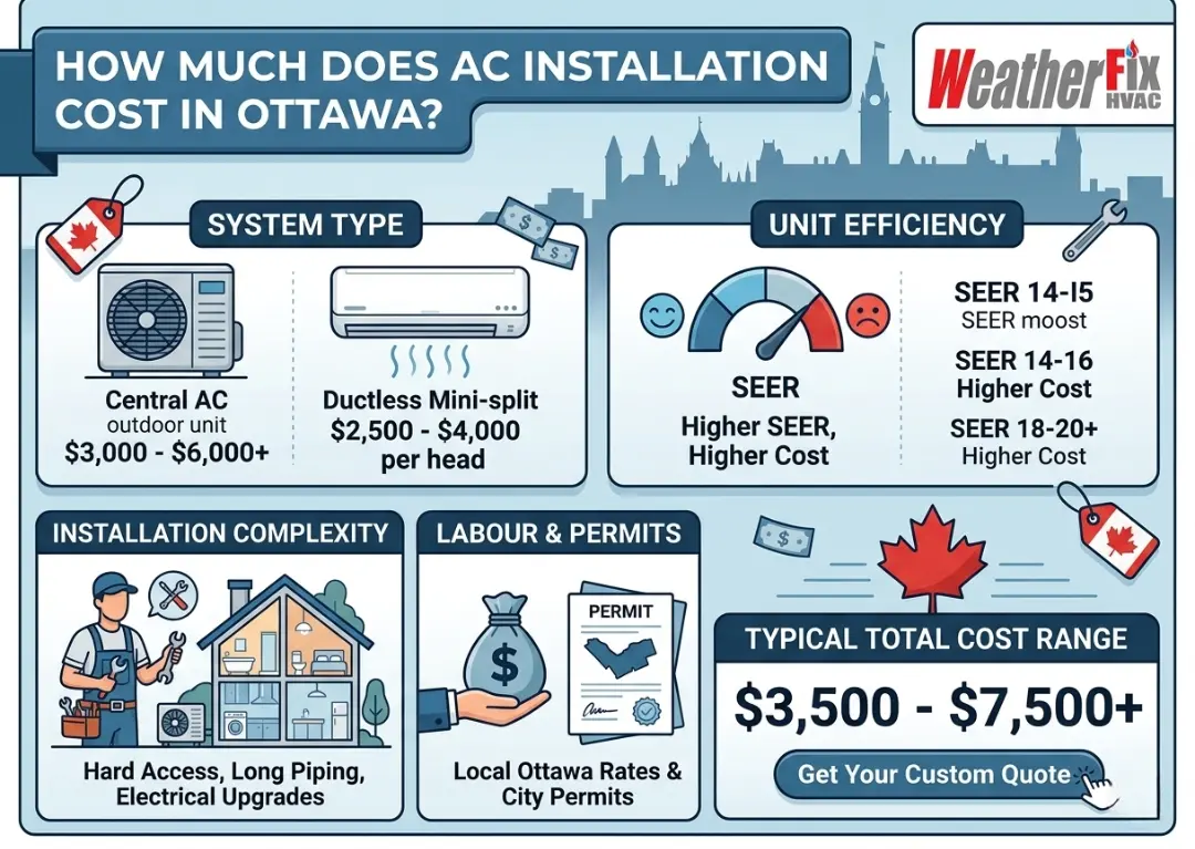 how much does ac installation cost in ottawa