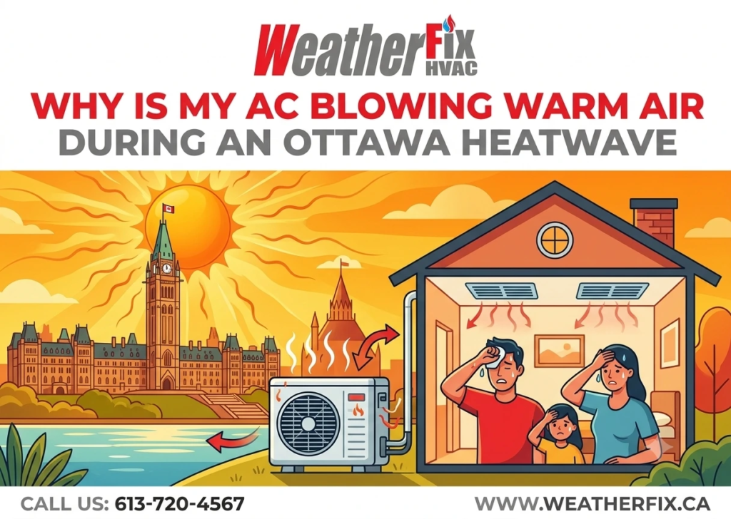 why is my ac blowing warm air during an ottawa heatwave