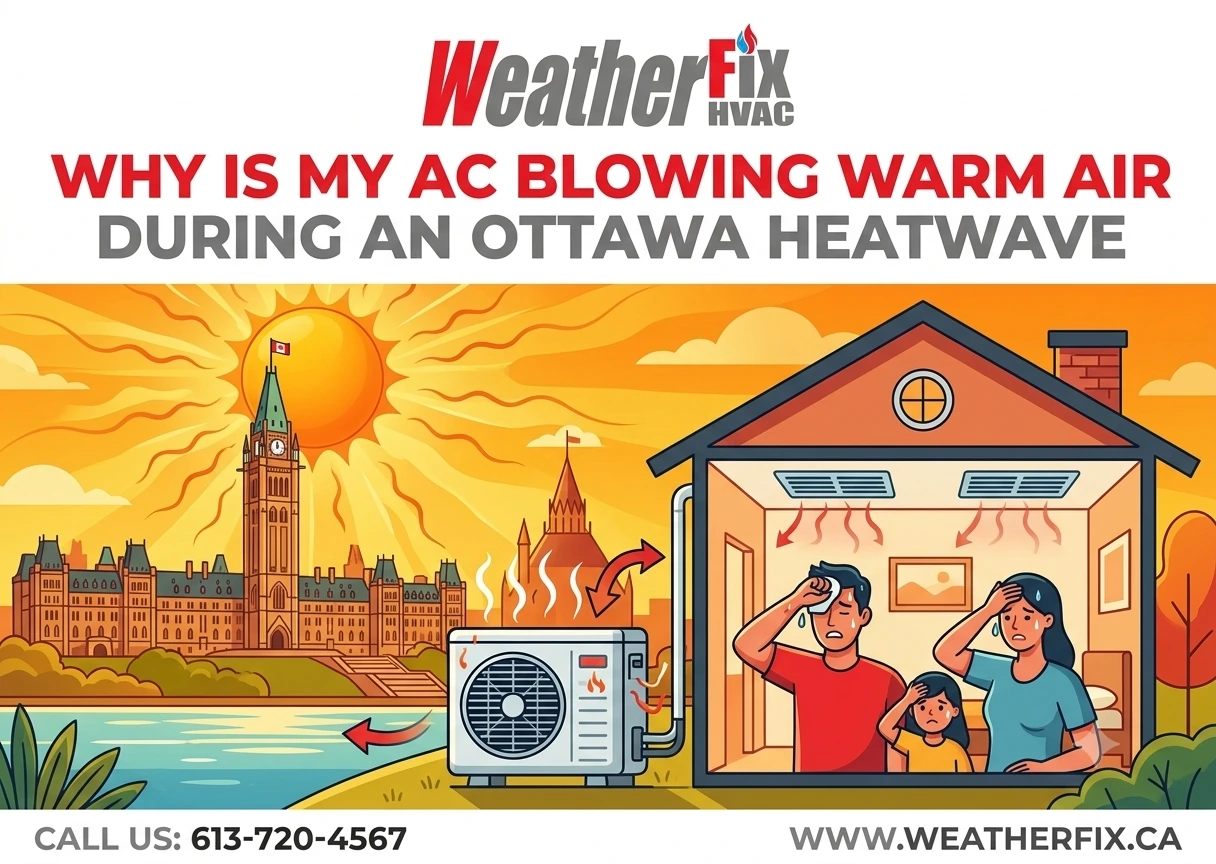 why is my ac blowing warm air during an ottawa heatwave