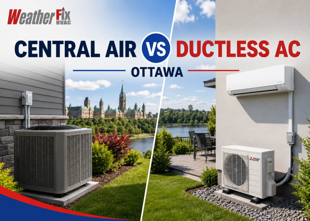 central air vs ductless ac ottawa