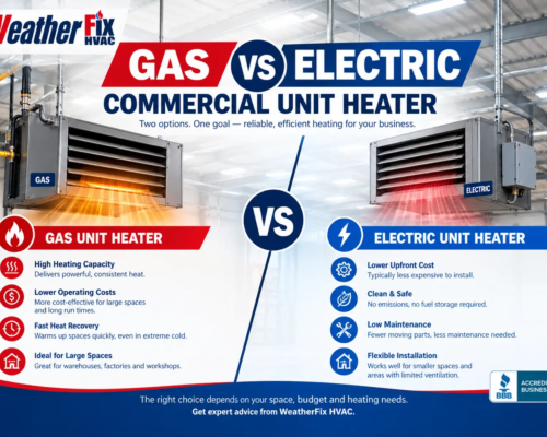 gas vs electric commercial unit heater
